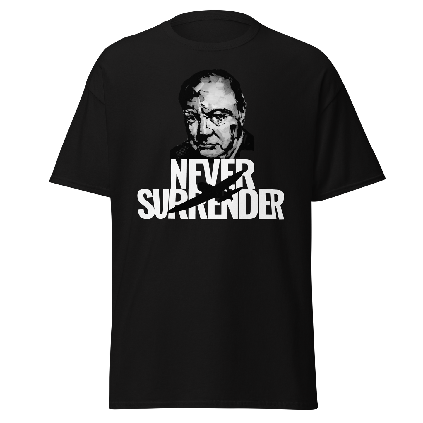Never Surrender! T-Shirt – Churchill WWII Edition