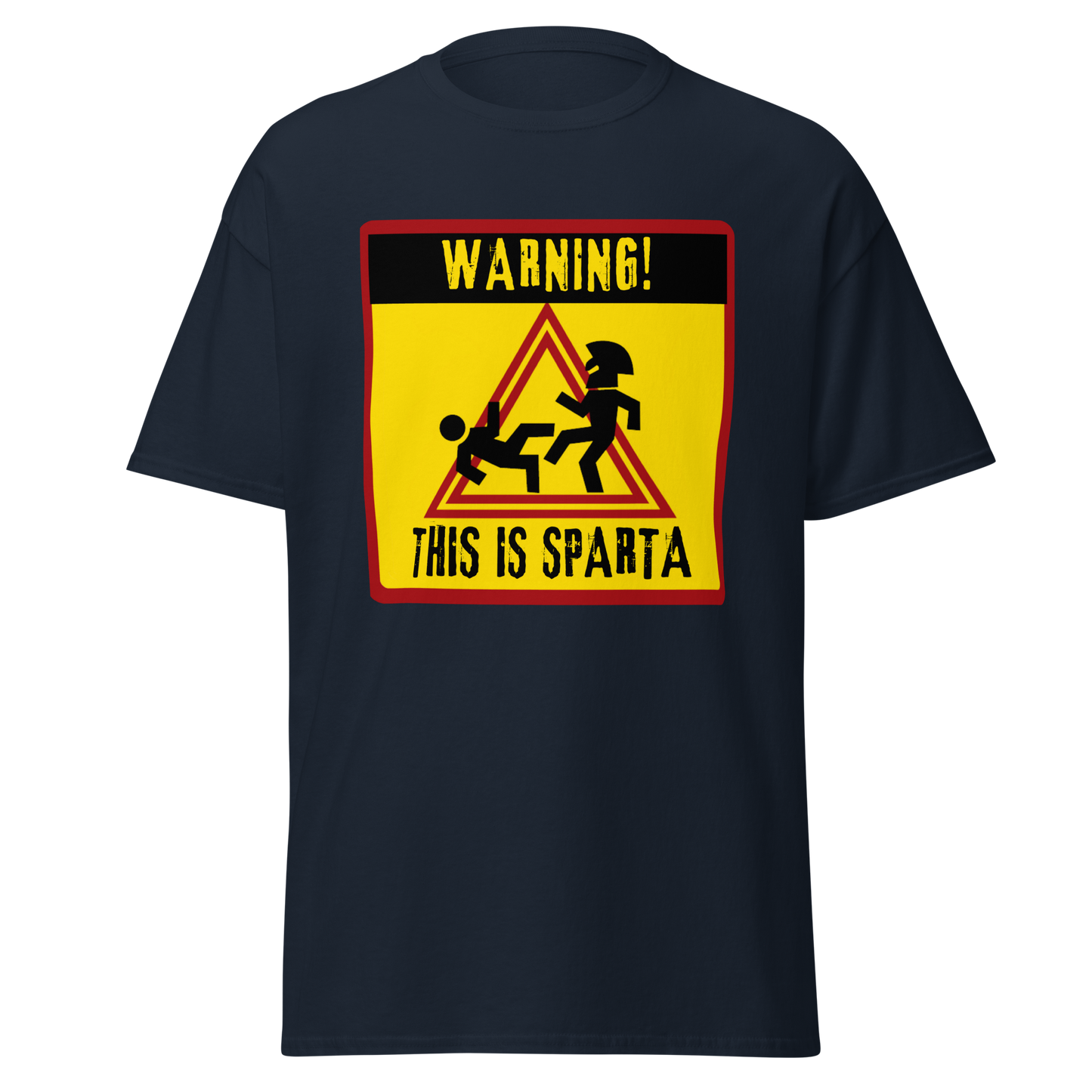 Warning: This Is Sparta – Funny Kick Sign History Meme T-Shirt