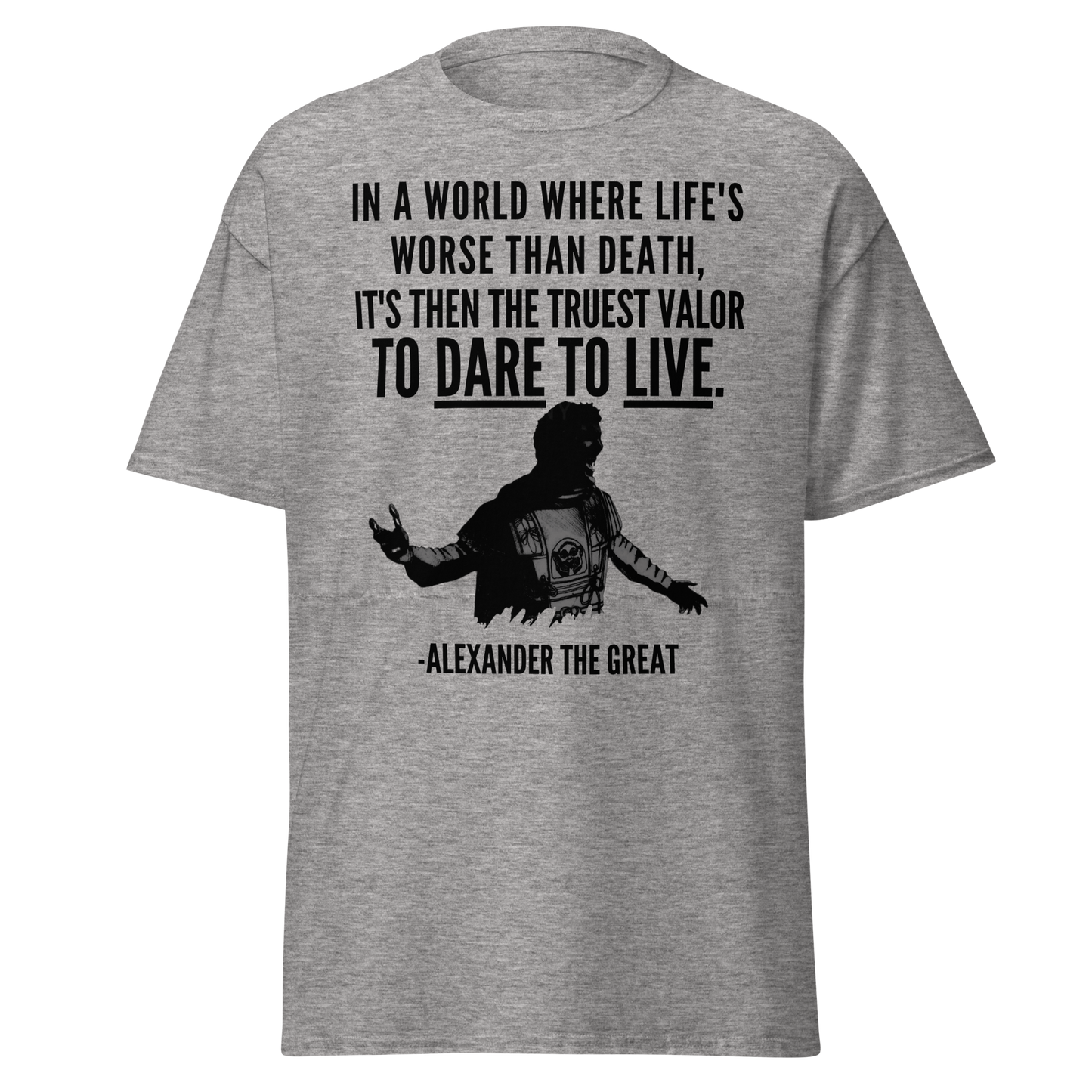 Alexander The Great - Valor Quote (t-shirt)