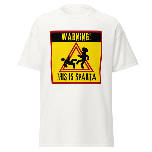 Warning: This Is Sparta – Funny Kick Sign History Meme T-Shirt