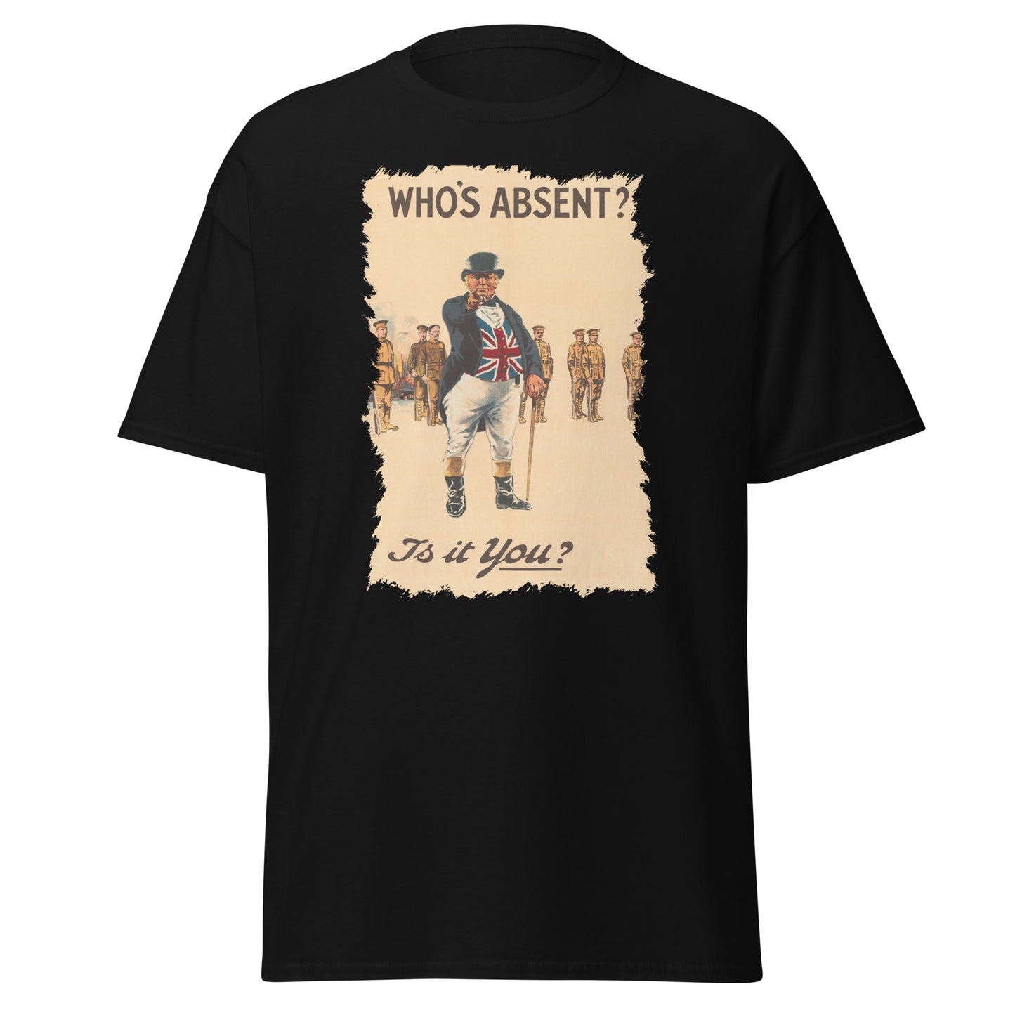 Who’s Absent? Is It You? – British WWI Poster T-Shirt