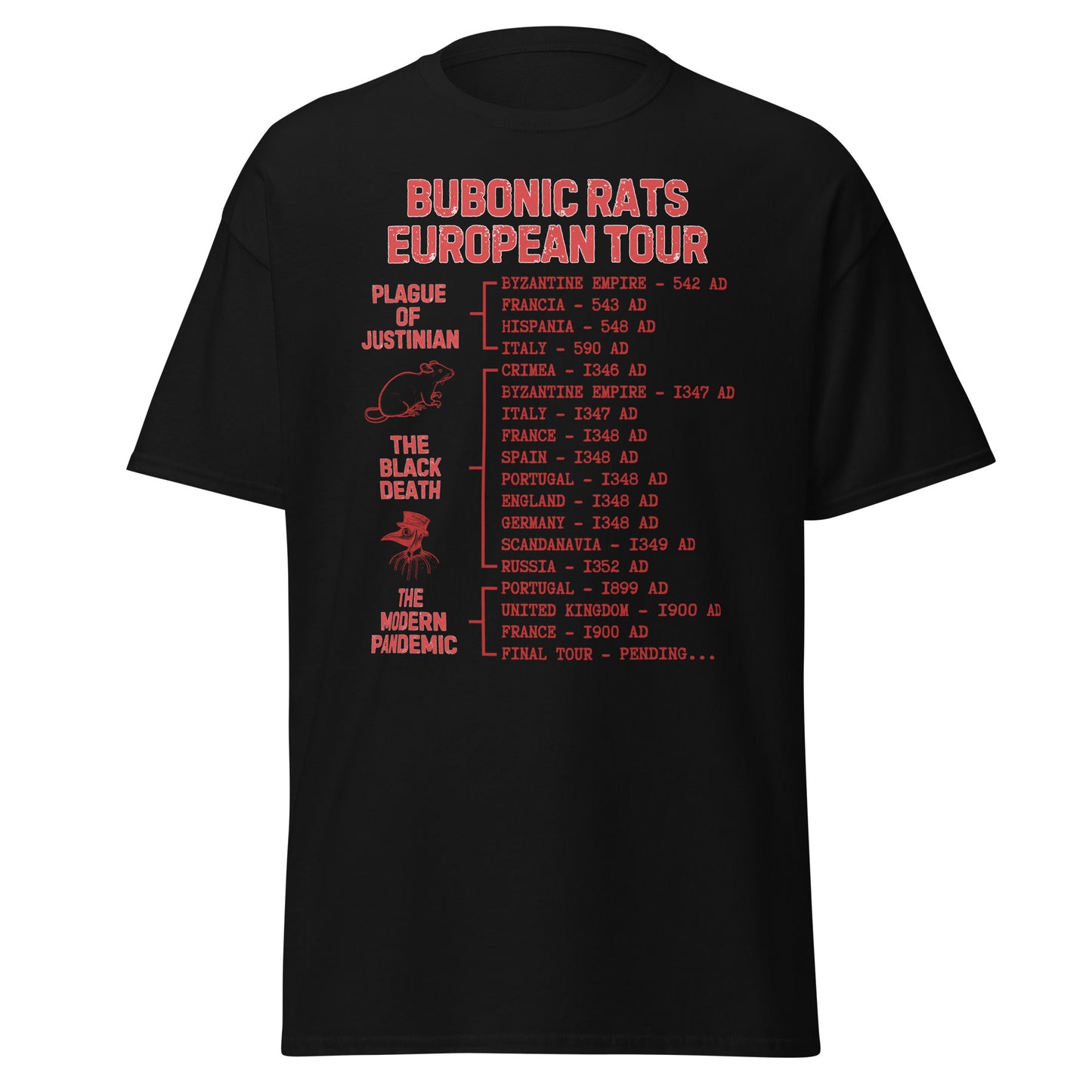 Bubonic Rats - European Tour T-Shirt