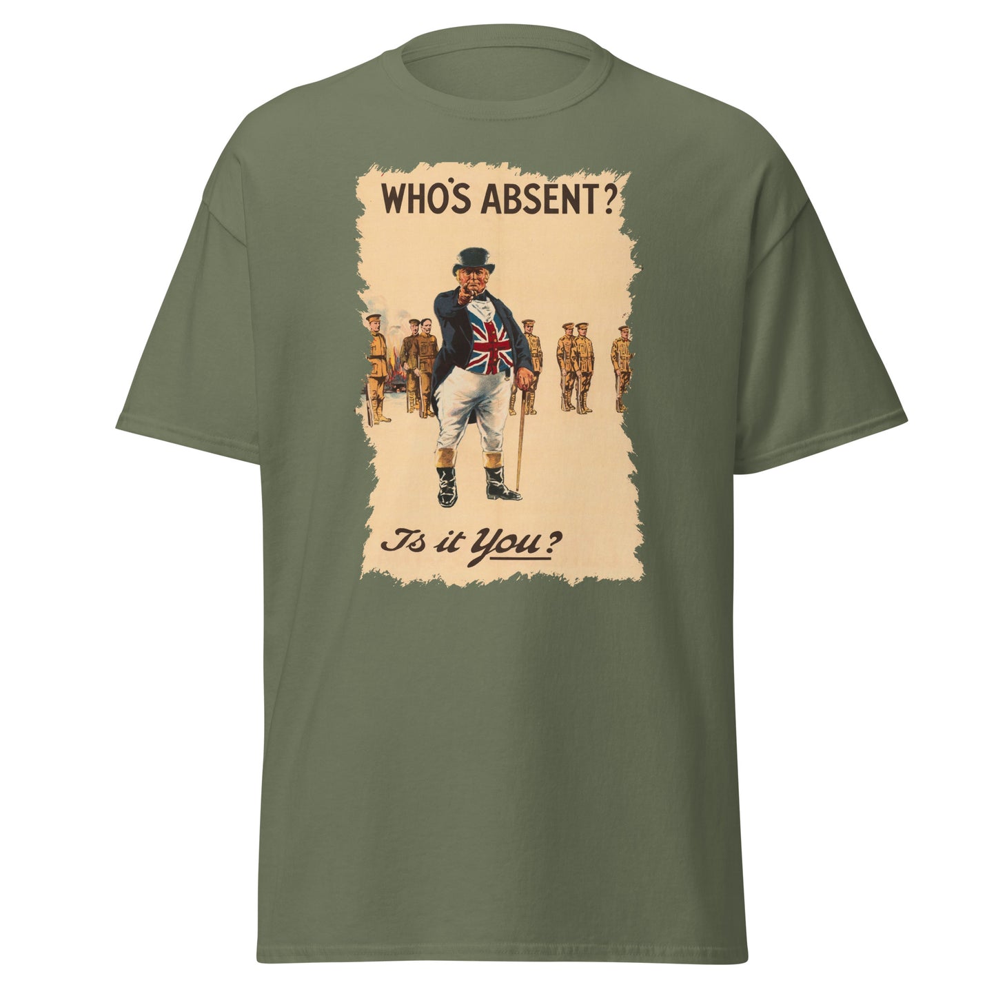 Who’s Absent? Is It You? – British WWI Poster T-Shirt