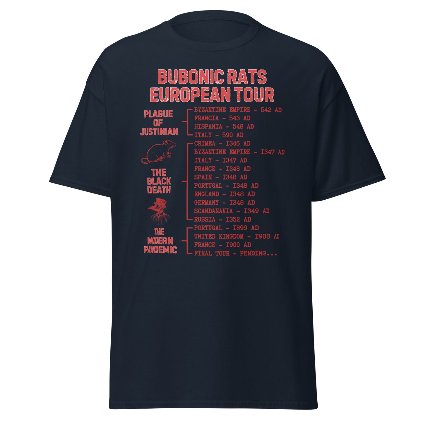 Bubonic Rats - European Tour T-Shirt
