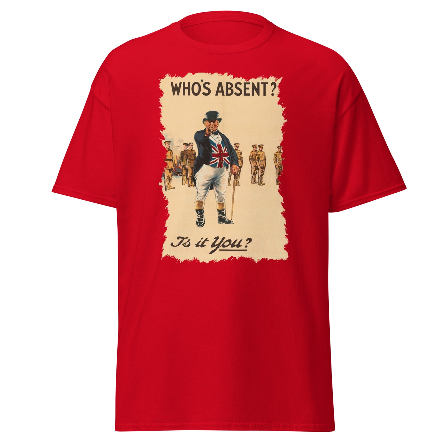 Who’s Absent? Is It You? – British WWI Poster T-Shirt