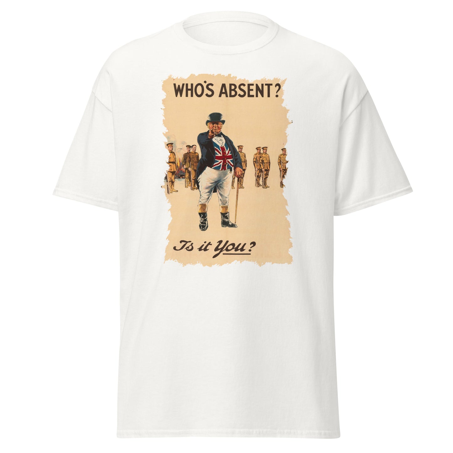 Who’s Absent? Is It You? – British WWI Poster T-Shirt