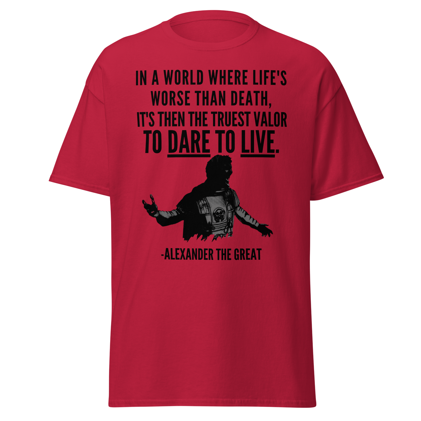 Alexander The Great - Valor Quote (t-shirt)