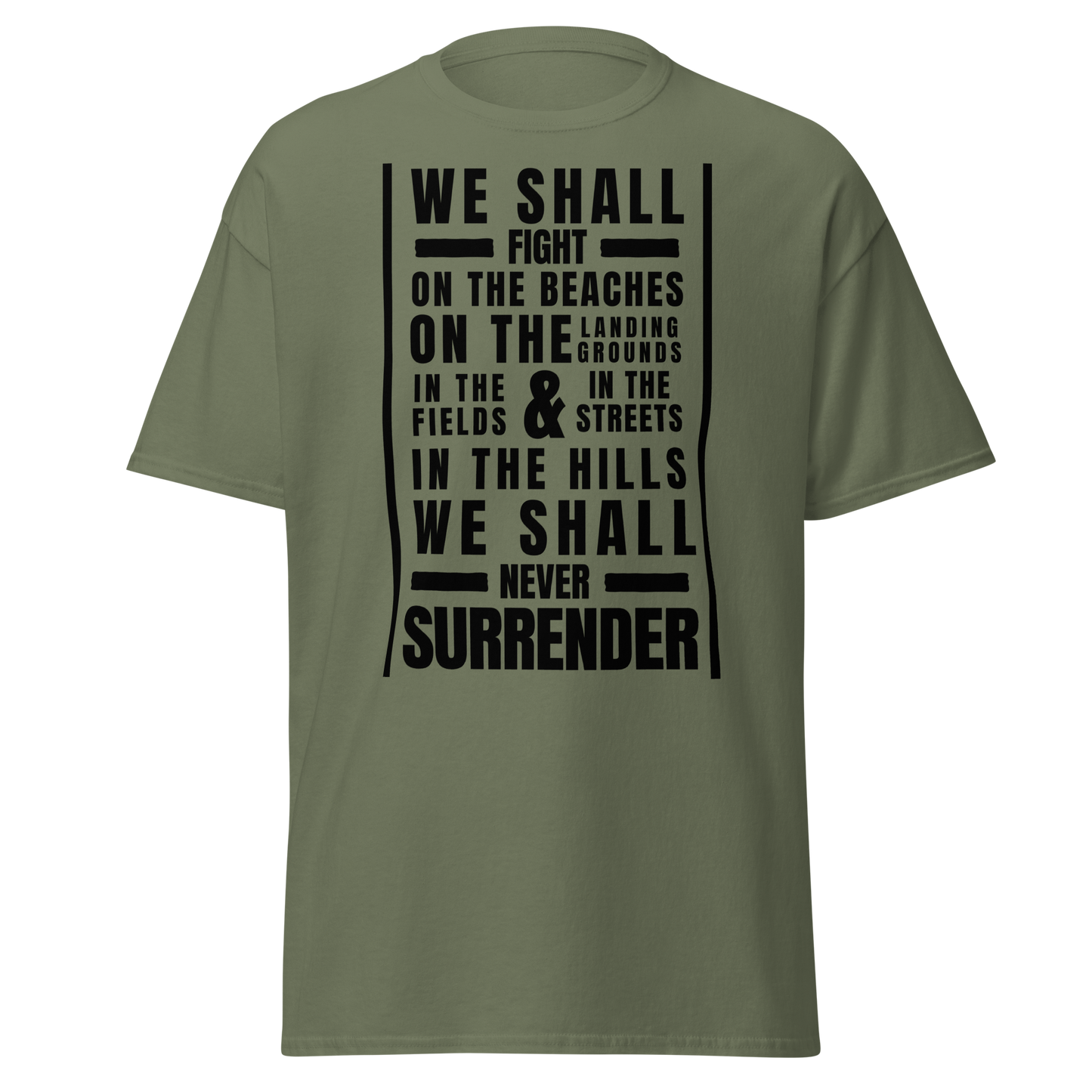 We Shall Fight On The Beaches Speech - Winston Churchill (t-shirt)