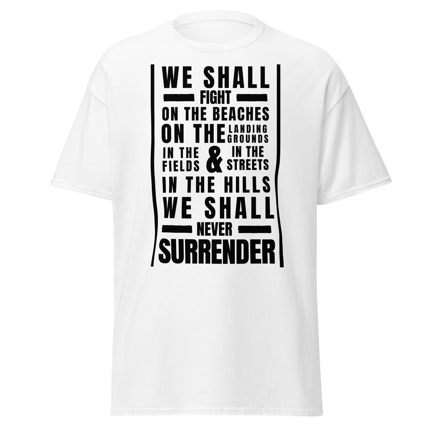 We Shall Fight On The Beaches Speech - Winston Churchill (t-shirt)