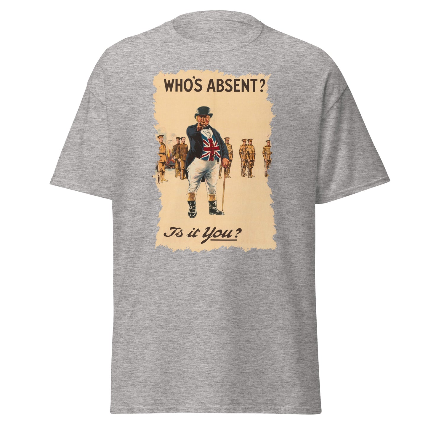 Who's Absent? British War Poster (t-shirt)