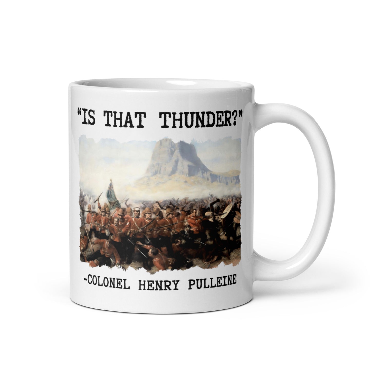 "Is That Thunder?" (White mug)